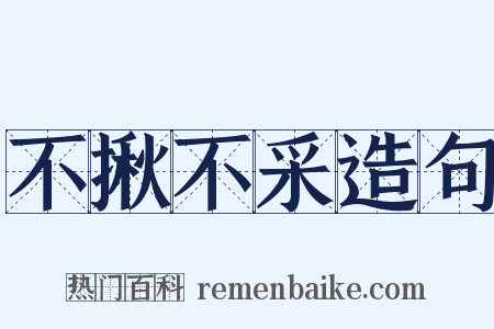 不揪不采造句是什么意思的图片